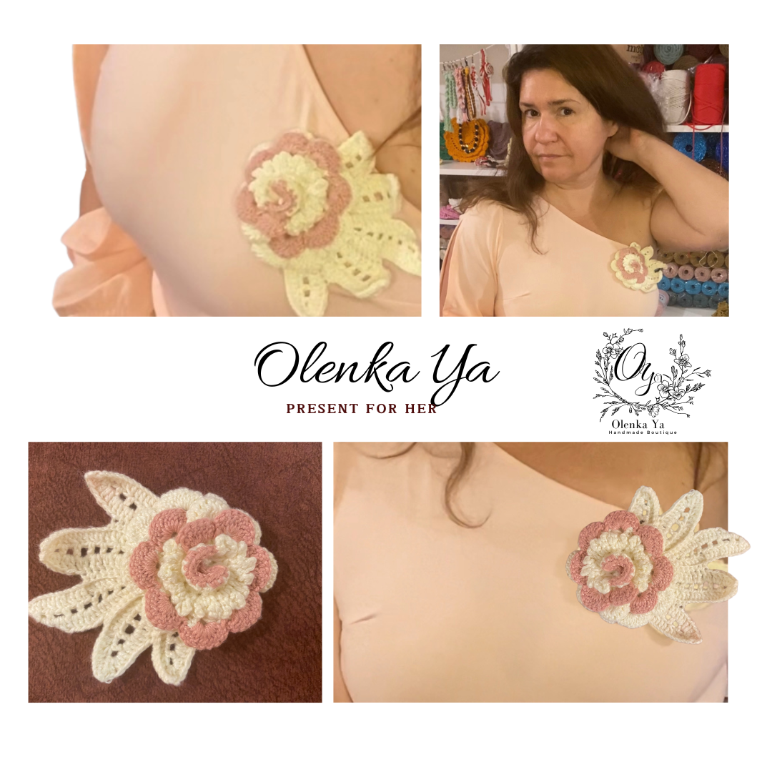 White Rose Brooch