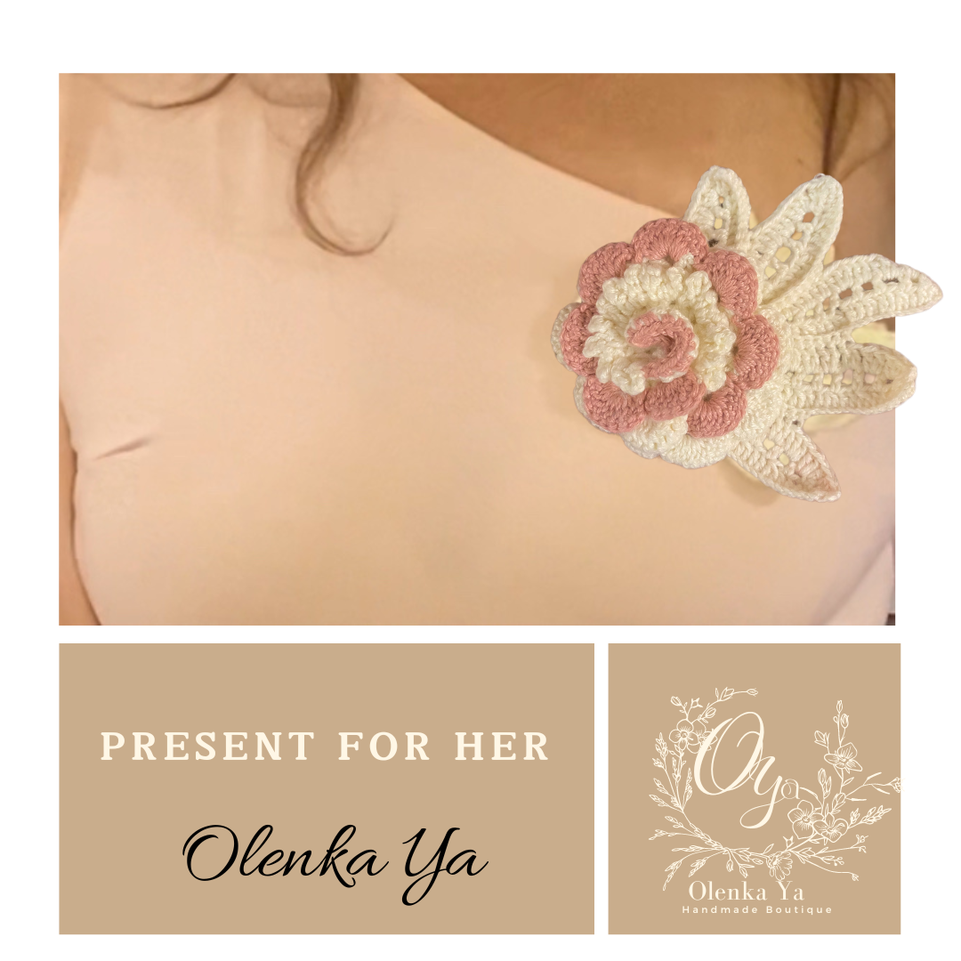 White Rose Brooch