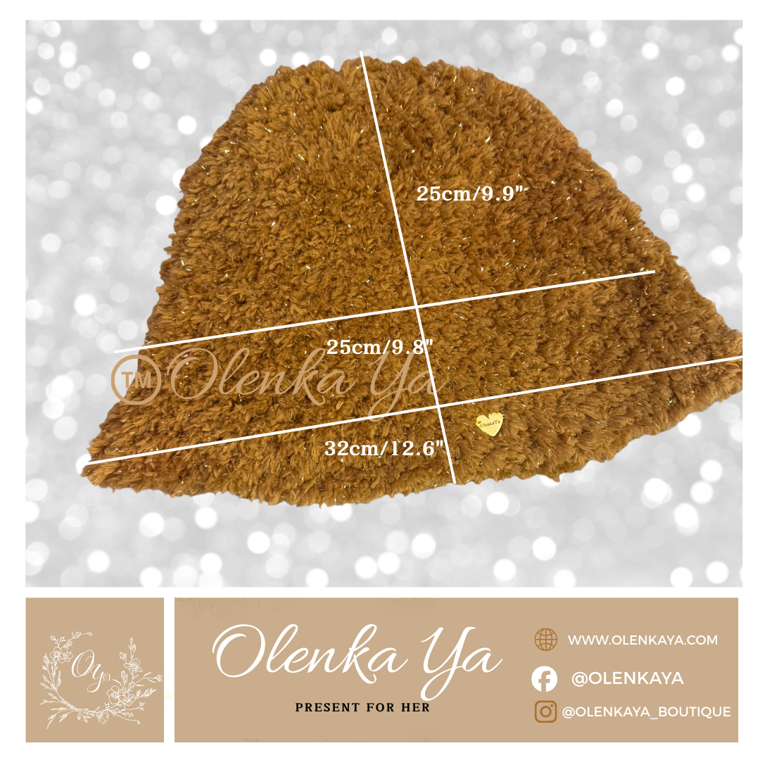 Handmade Winter Crochet Set — Caramel Glow Collection, Gift for her