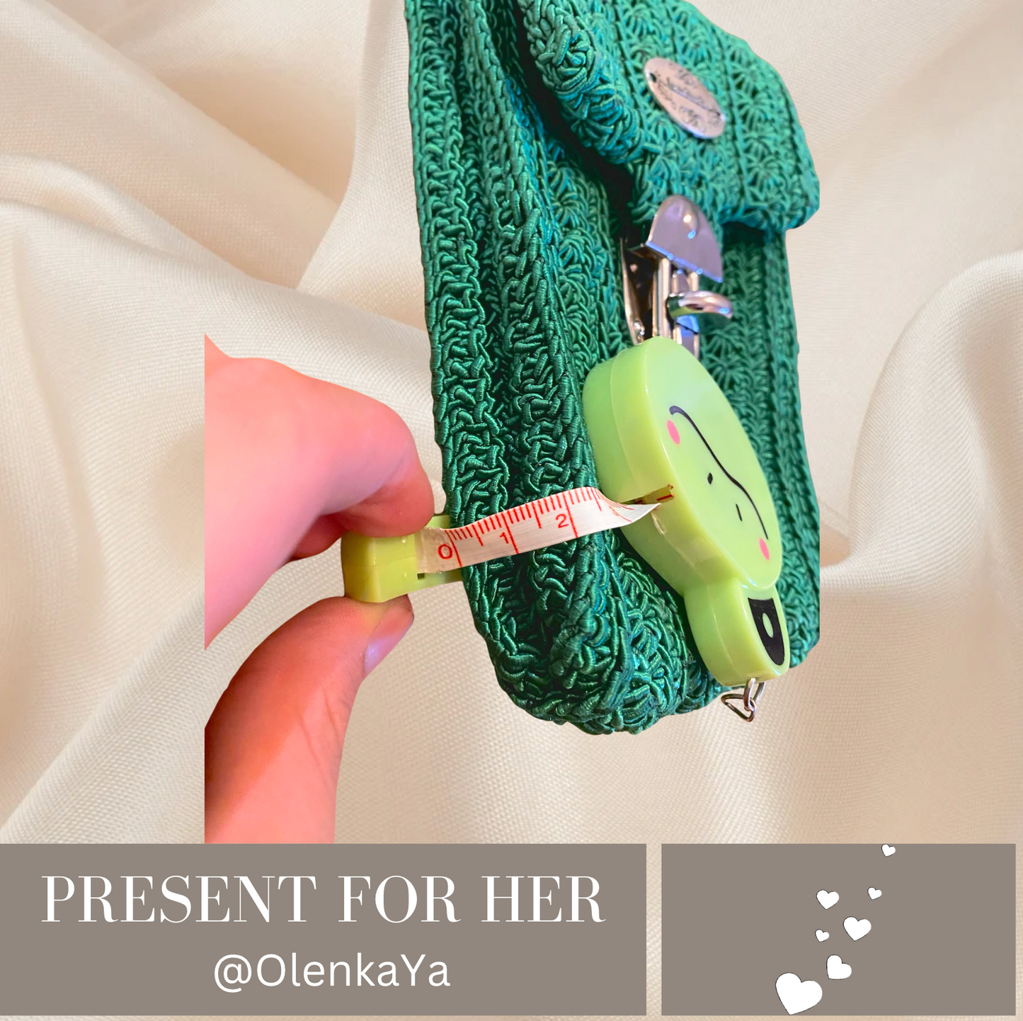 Handmade Green Bag: Perfect for essentials