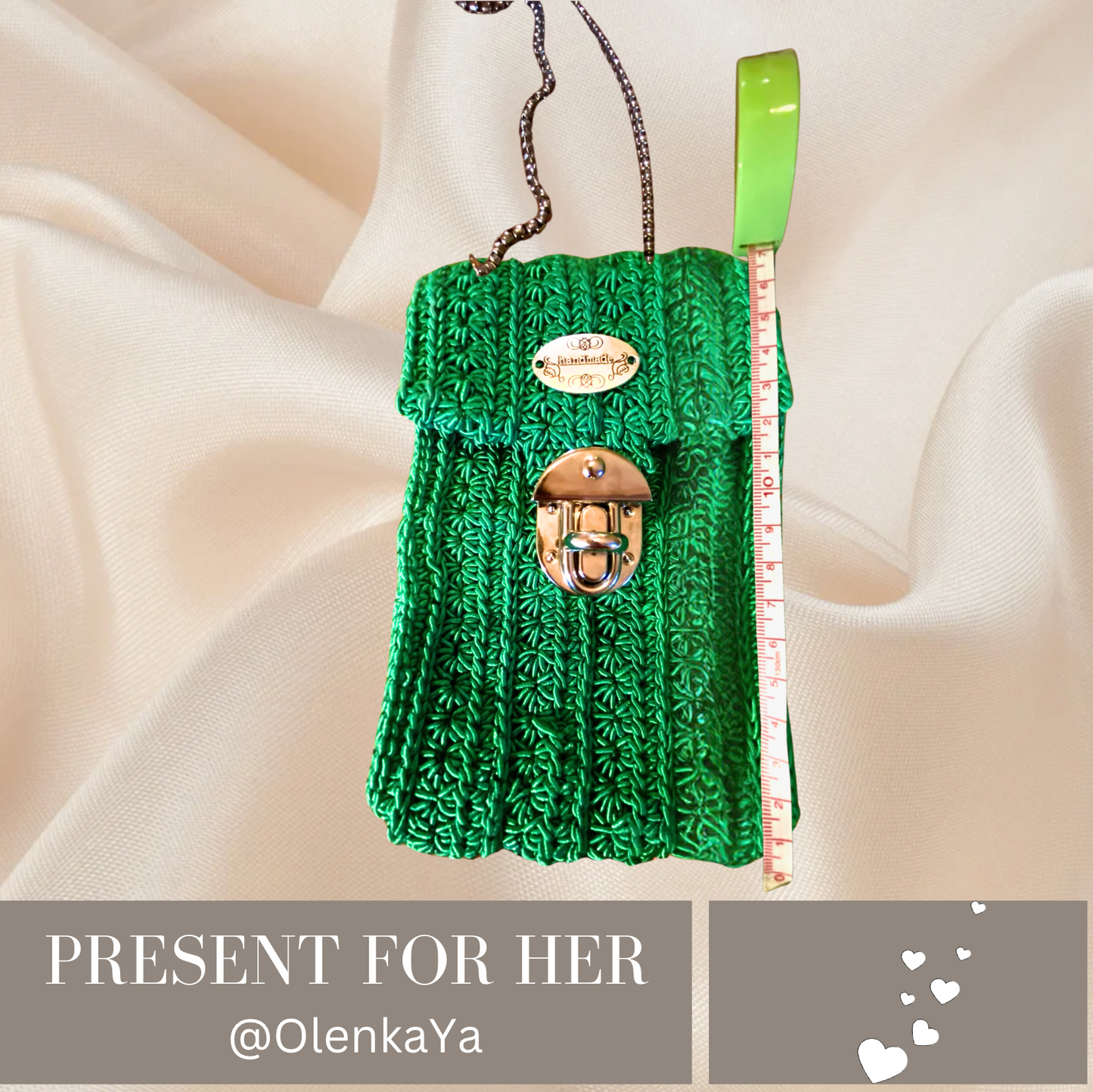 Handmade Green Bag: Perfect for essentials