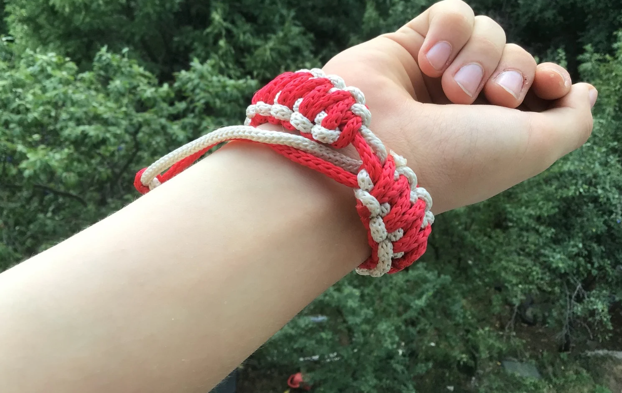 Handmade Red and White Bracelet – Lightweight and Stylish