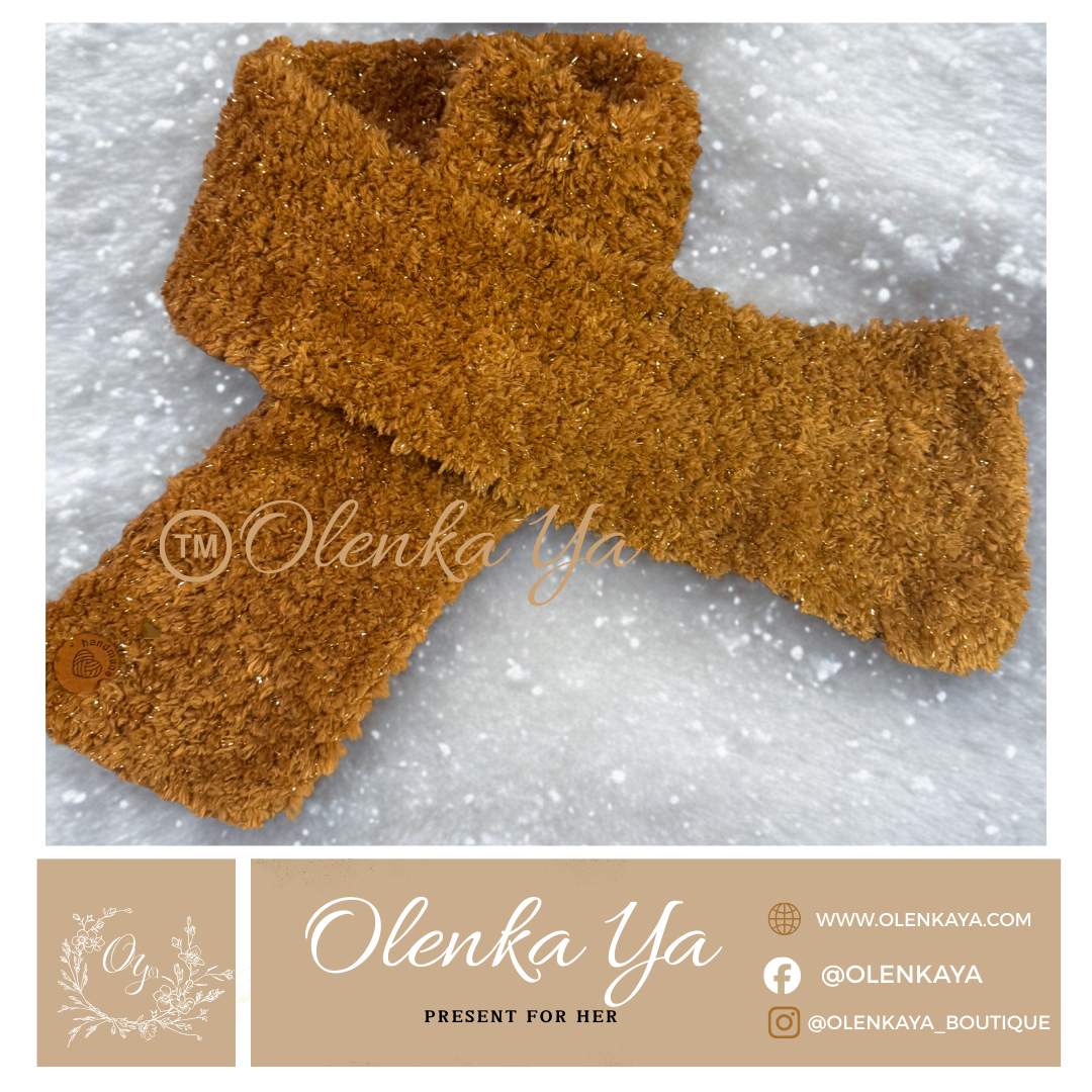 Handmade Winter Crochet Set — Caramel Glow Collection, Gift for her