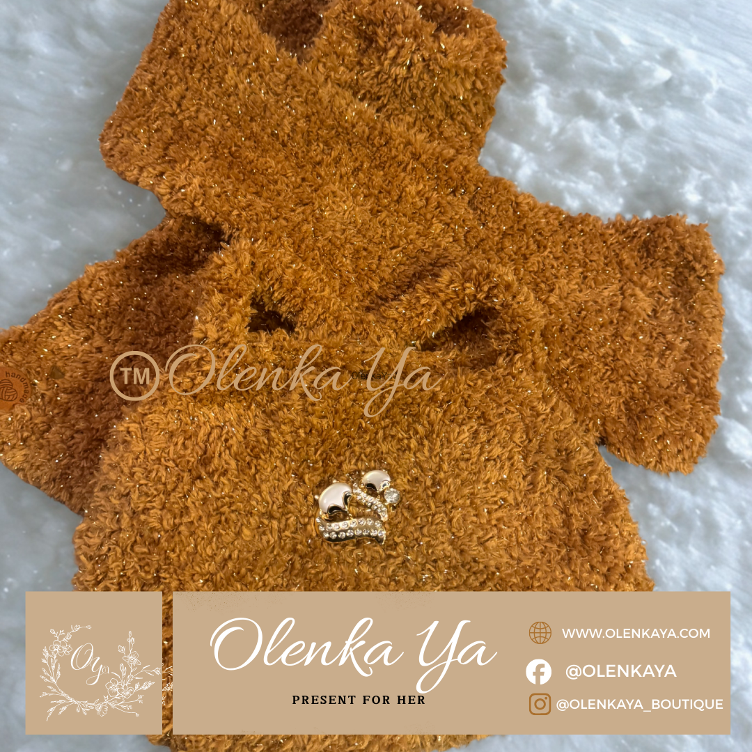 Handmade Winter Crochet Set — Caramel Glow Collection, Gift for her