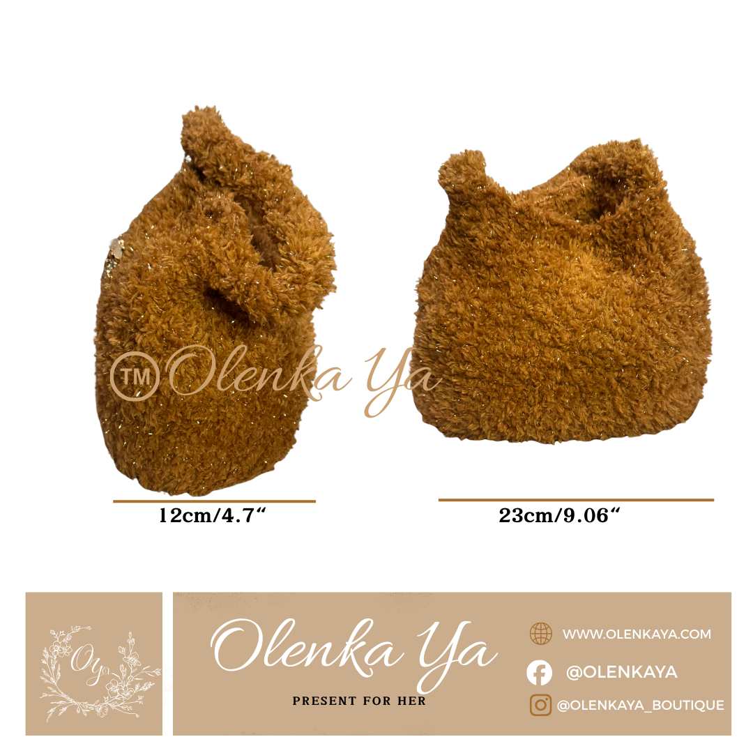 Handmade Winter Crochet Set — Caramel Glow Collection, Gift for her