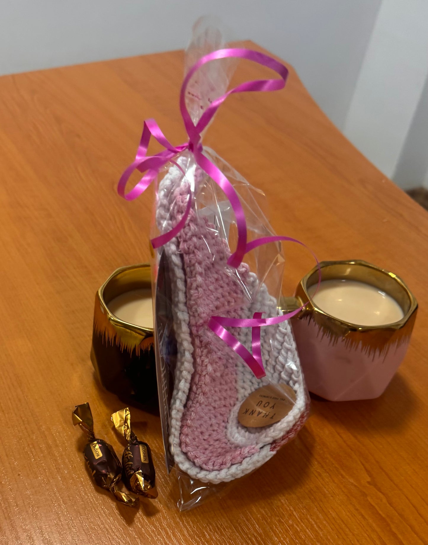 Handmade Crochet Coaster Set (2 pcs) – One of a Kind Home Decor