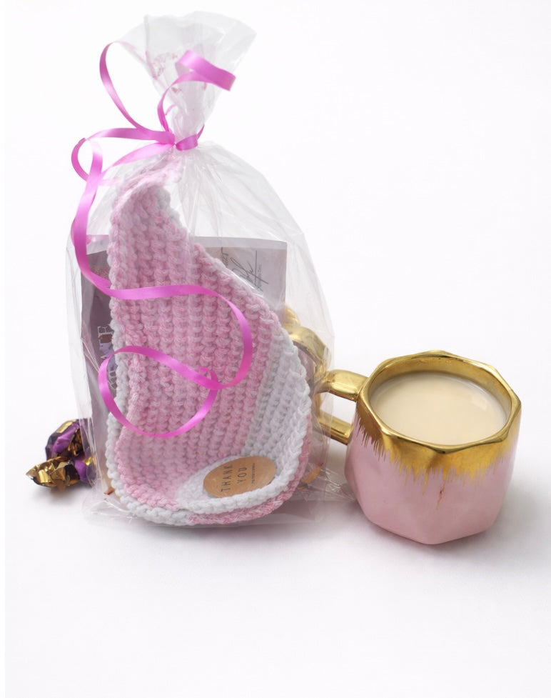 Handmade Crochet Coaster Set (2 pcs) – One of a Kind Home Decor