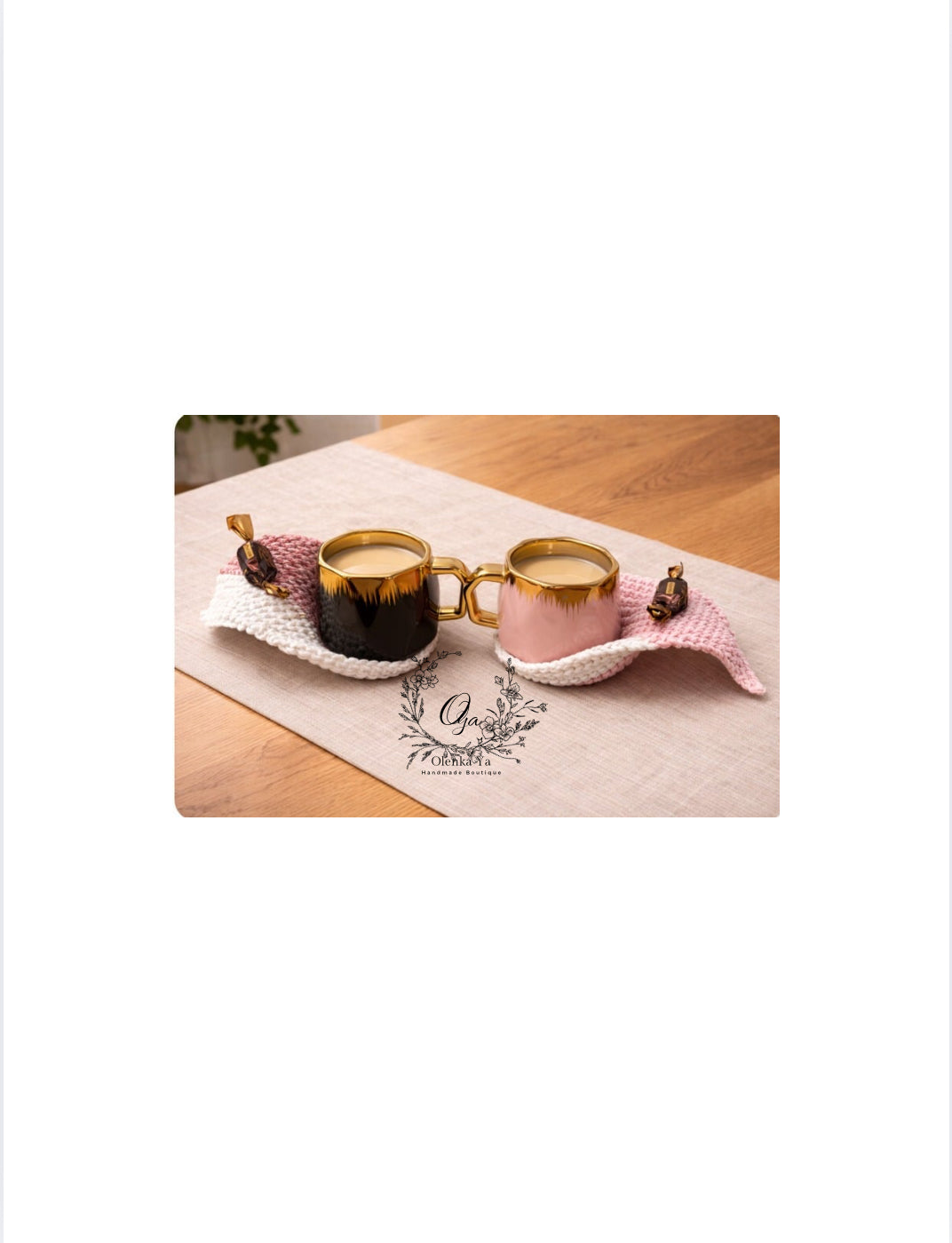 Handmade Crochet Coaster Set (2 pcs) – One of a Kind Home Decor